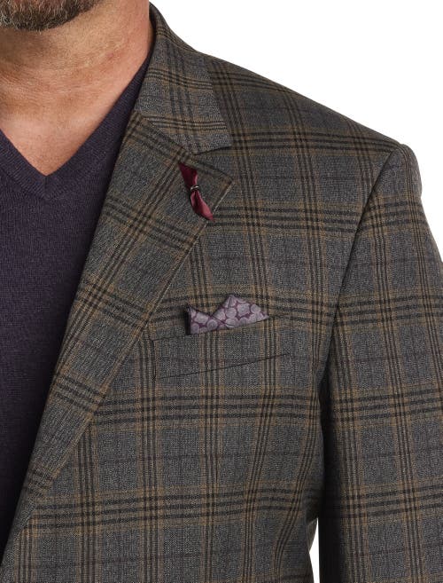 Oak Hill By Dxl Oak Hill Multi Plaid Sport Coat In Grey