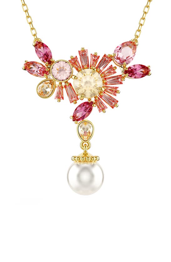 Swarovski Gema Pendant Necklace In Pink