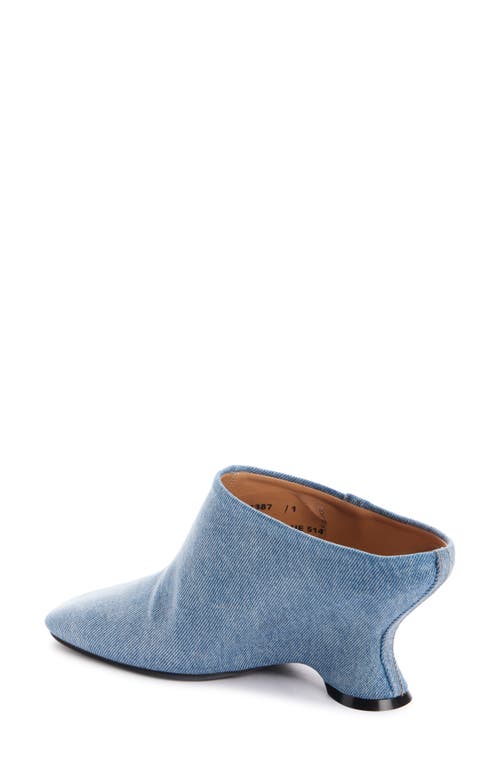 Shop Dries Van Noten Dented Wedge Mule In Light Blue