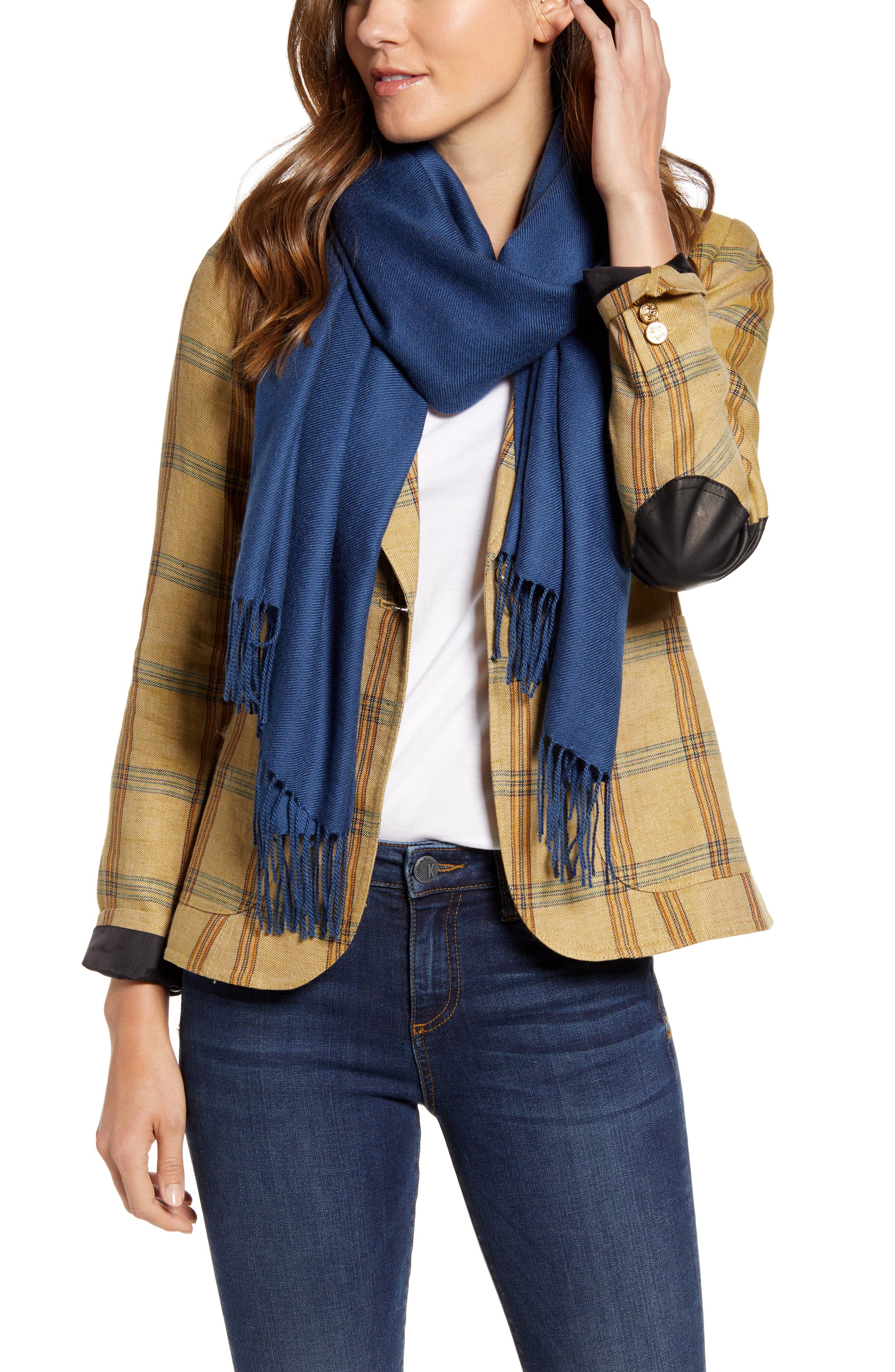 cashmere fringe scarf