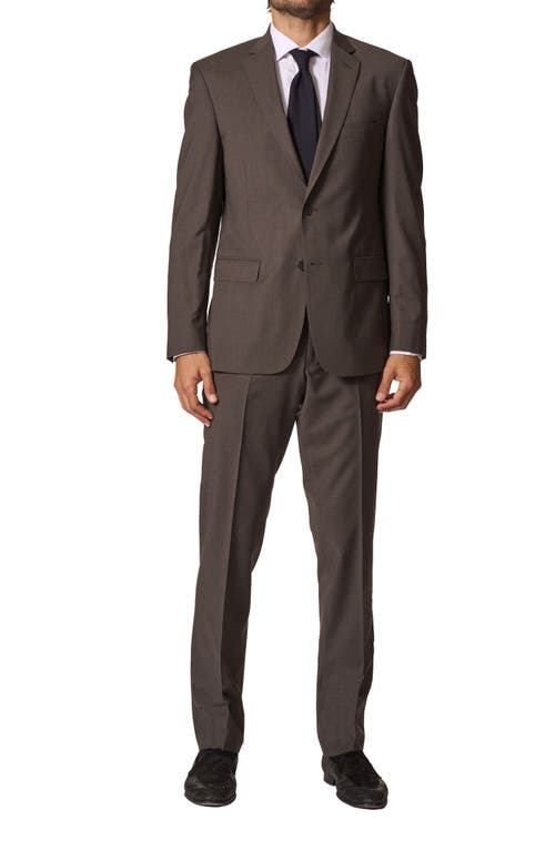 Sartorial Classic Fit Stretch Wool Suit in Dark Taupe