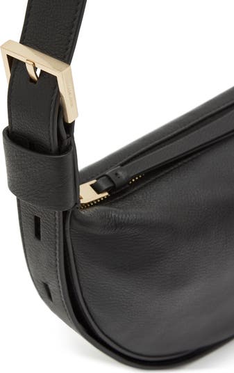 AllSaints Half Moon Leather Crossbody Bag | Nordstrom