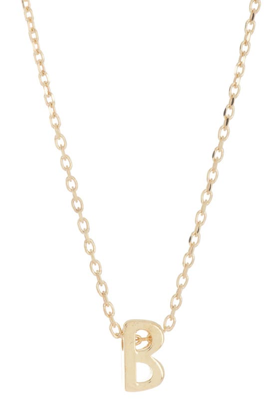 Adornia 14k Gold Plate Initial Necklace In Gold - B
