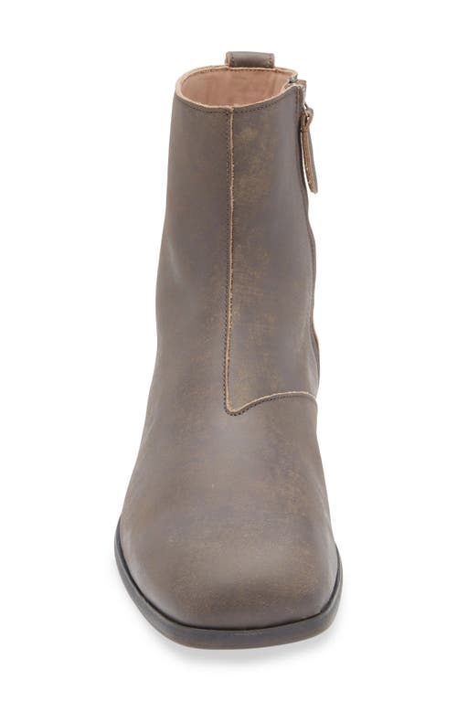 Our Legacy Michaelis Square Toe Boot In Vintage Clawed Stone Bovine