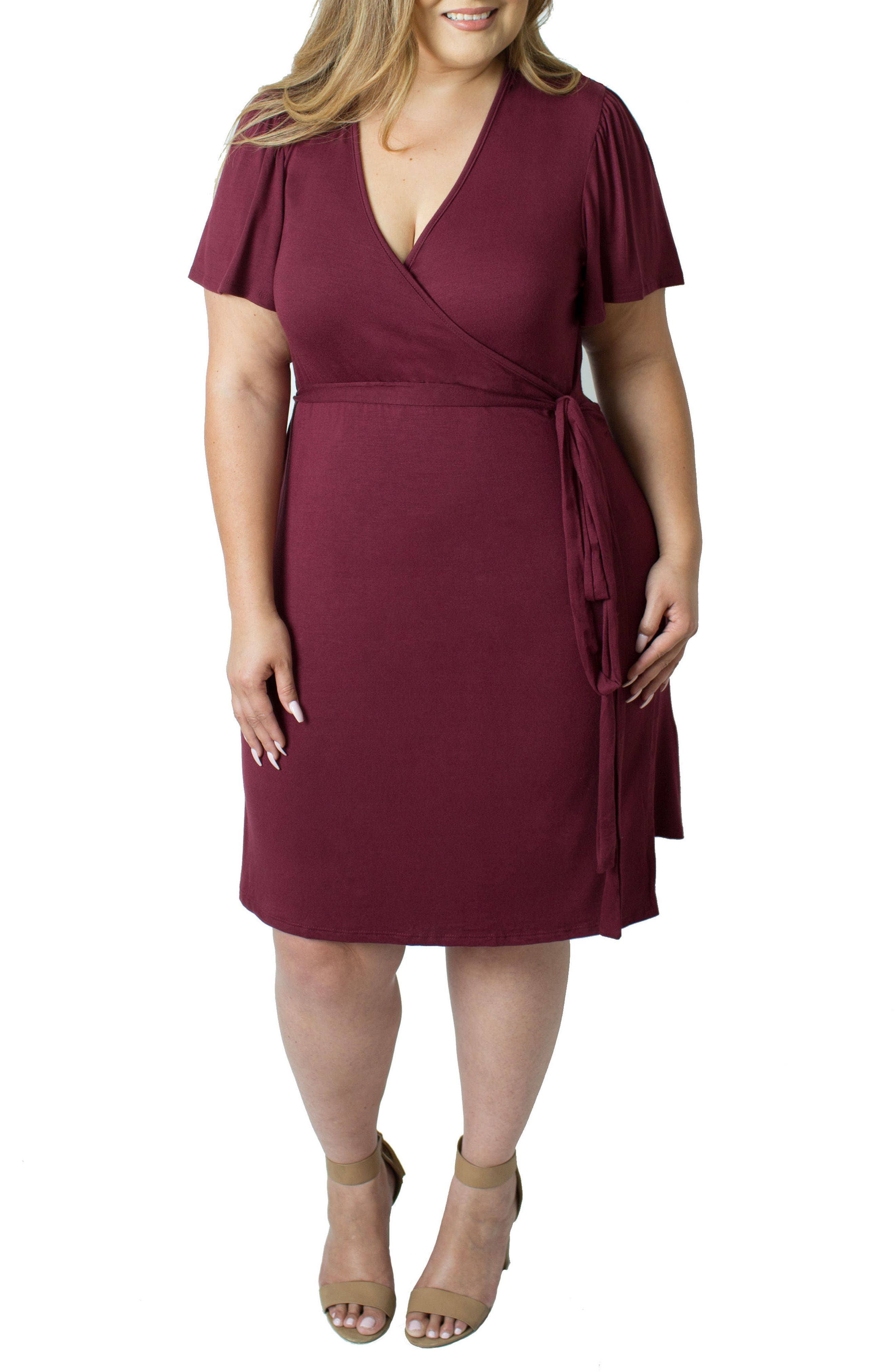 Plus Size Udderly Hot Mama Wrap Maternity/nursing Dress, (1-16W US) - Red