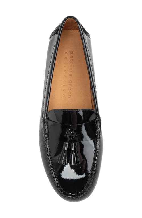 Shop Patricia Green Jordan Moc Toe Tassel Loafer In Black Patent