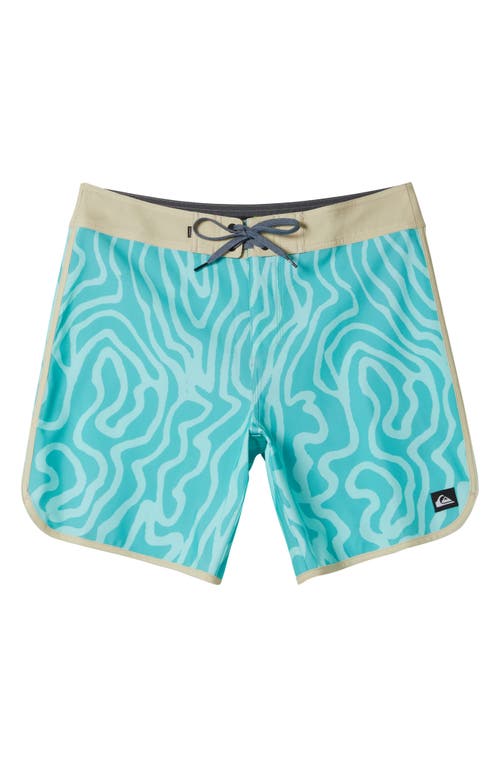 Quiksilver Kids' Surfsilk Scallop 17 Board Shorts in Limpet Shell at Nordstrom, Size 22