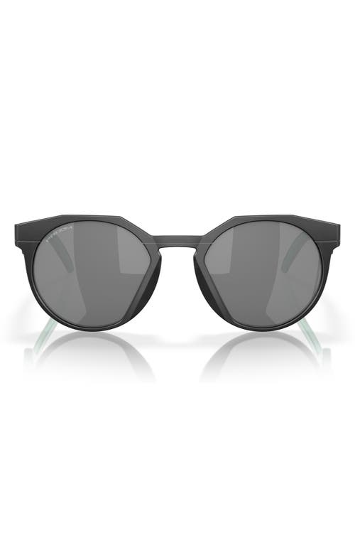 Oakley HSTN 52mm Polarized Round Sunglasses in Shiny Black at Nordstrom