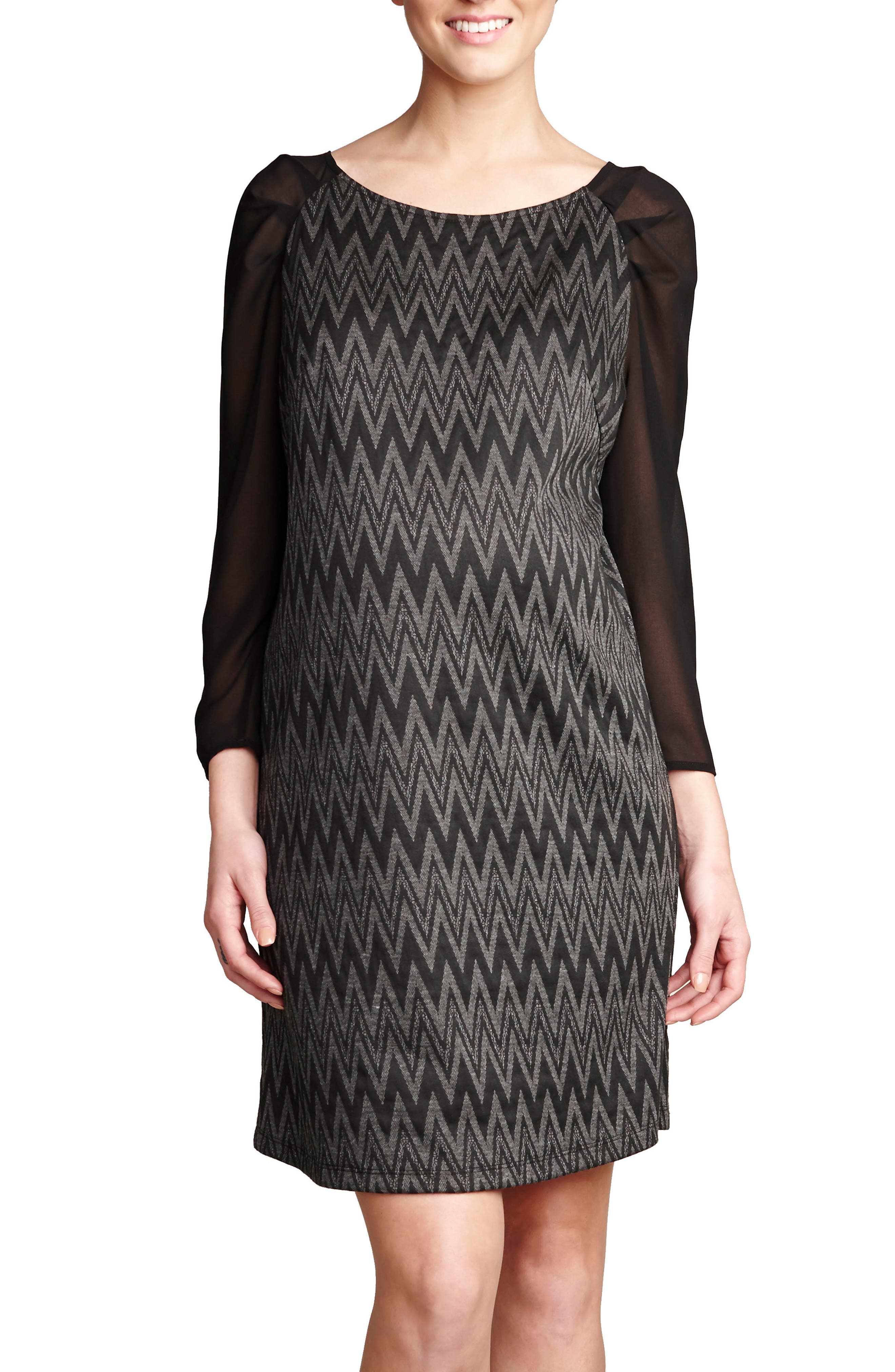 Maternal America Chiffon Sleeve Maternity Dress