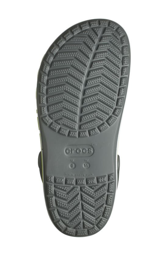 Shop Crocs Bayaband Comfort Clog In Slate Grey Lime Punch
