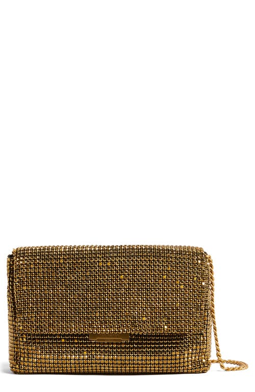 Ted Baker London Glitzet Crystal Baguette Clutch in Gold