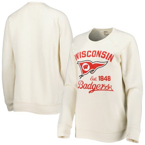 Women's Antigua White Denver Broncos Victory Chenille Pullover Sweatshirt