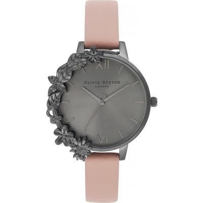 Olivia Burton Twilight Case Cuff Leather Strap Watch,
