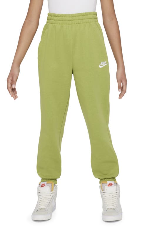 Shop Nike Kids' Sportswear Club Fleece Sweatpants In Pear/pear/white