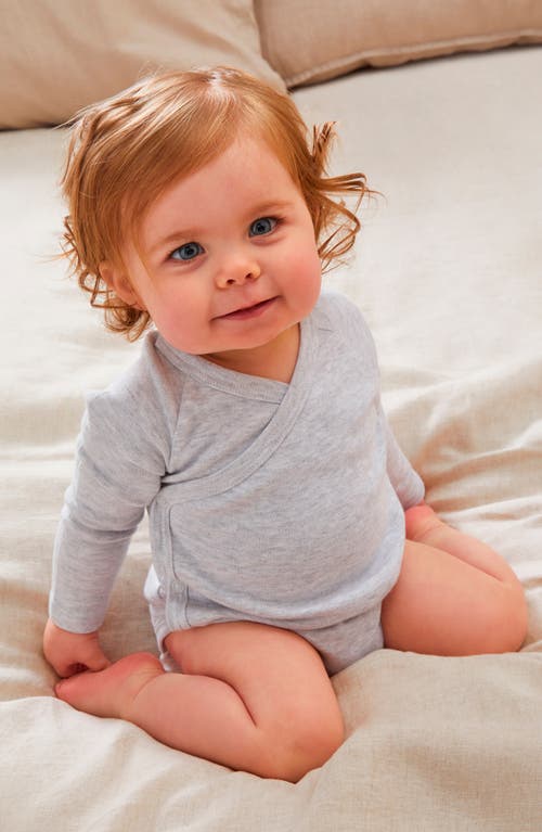 Mori Long Sleeve Bodysuit In Grey