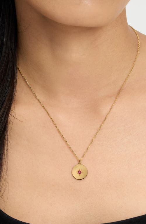 Kate Spade The Color Spark Collection Red Strength Medallion Necklace In Red.