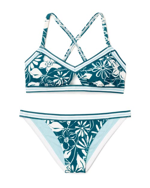 Adore Me Gisele Swimwear Bikini Bottom In Floral Blue