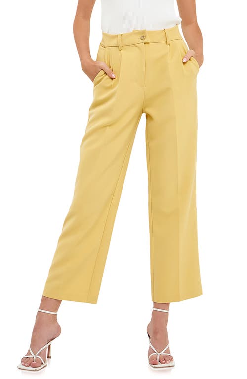 English Factory Front Pleat Trousers in Daffodil
