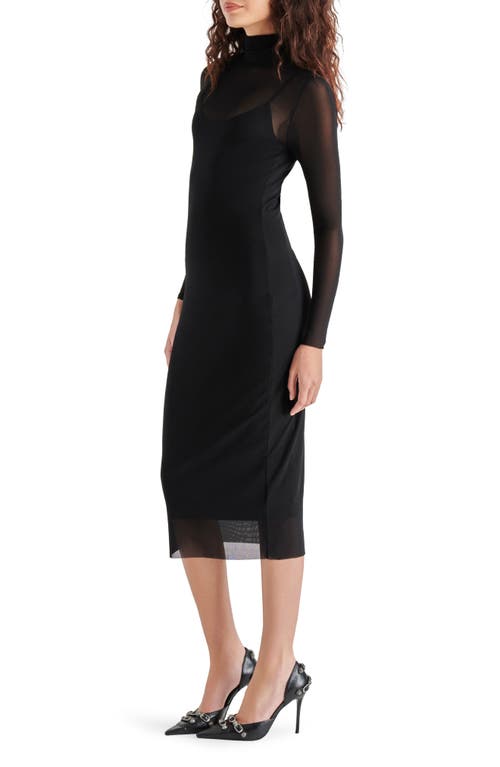 Steve Madden Vivienne Midi Dress In Black