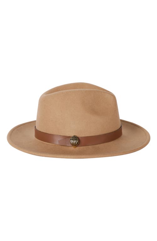 Felted Wool Fedora in Camel