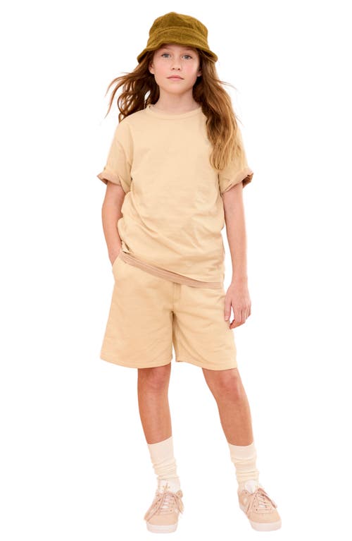 Shop The Sunday Collective Kids' Natural Dye Everyday Shorts In Light Yellow