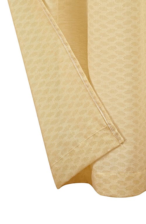 Lucky Brand Larkin Textured Light Filtering Grommet Window Curtain Panel Pair With Tiebacks, 38" X 84" In Gold
