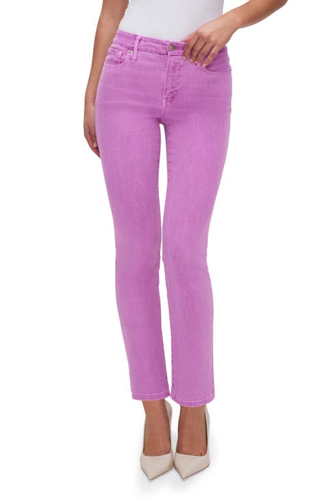 Women's Purple Straight-Leg Pants
