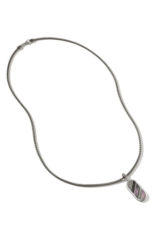 John Hardy Classic Chain Mixed Stone Pendant Necklace in Black at Nordstrom, Size 22