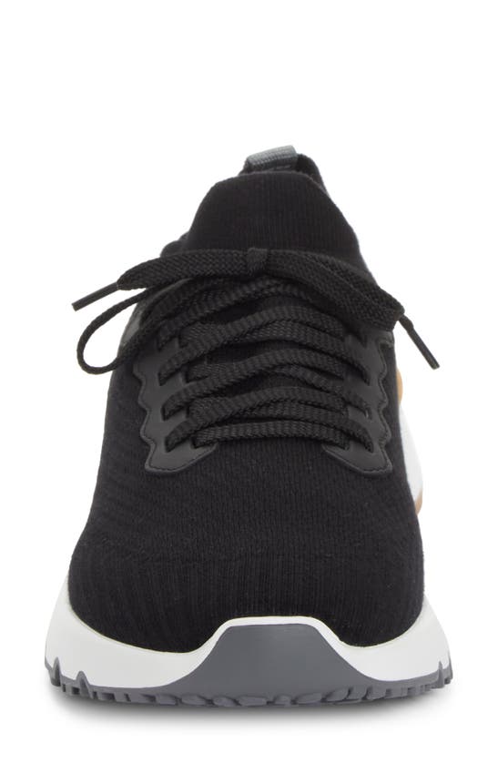 Shop Brunello Cucinelli Knit Sneaker In Black