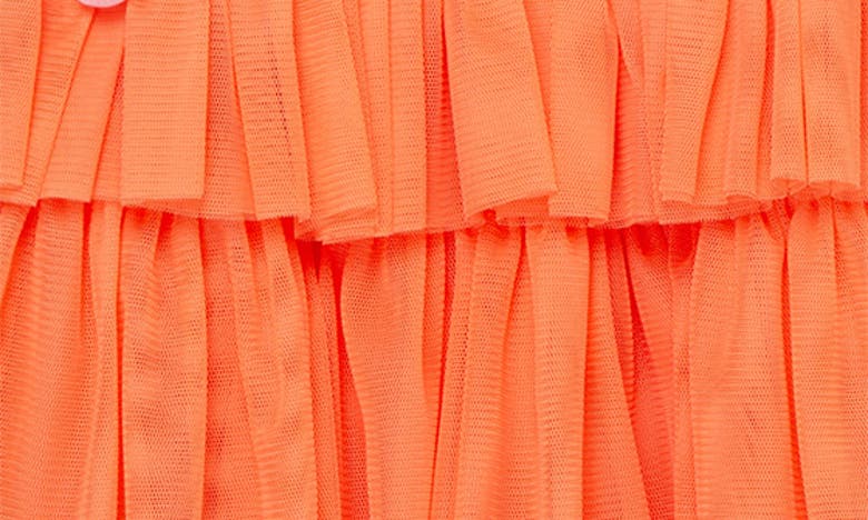 Shop Peek Aren't You Curious Kids' Rosette Tiered Dress In Coral