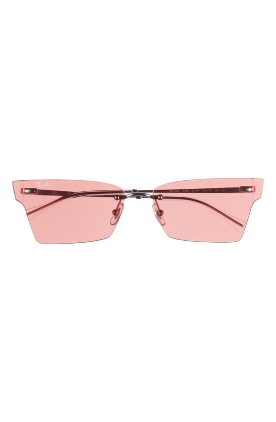 Shop Ray Ban Ray-ban 64mm Frameless Butterfly Sunglasses In Pink