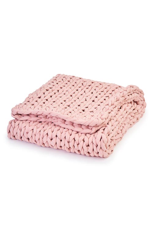 Bearaby Organic Cotton Weighted Knit Blanket in Evening Rose at Nordstrom, Size 15 Lb.