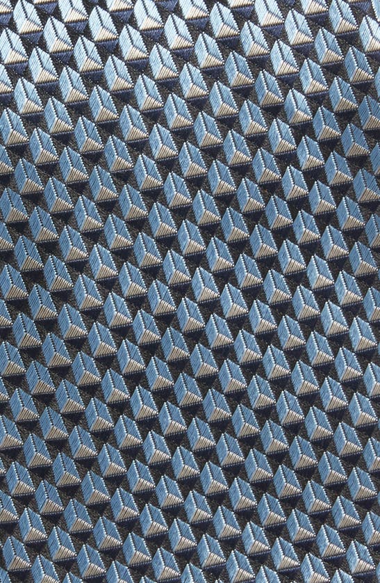 Shop Zegna Ties Geometric Silk Jacquard Tie In Lightblue