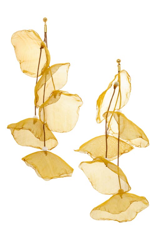 Stella + Ruby Lily Chiffon Drop Earrings in Yellow