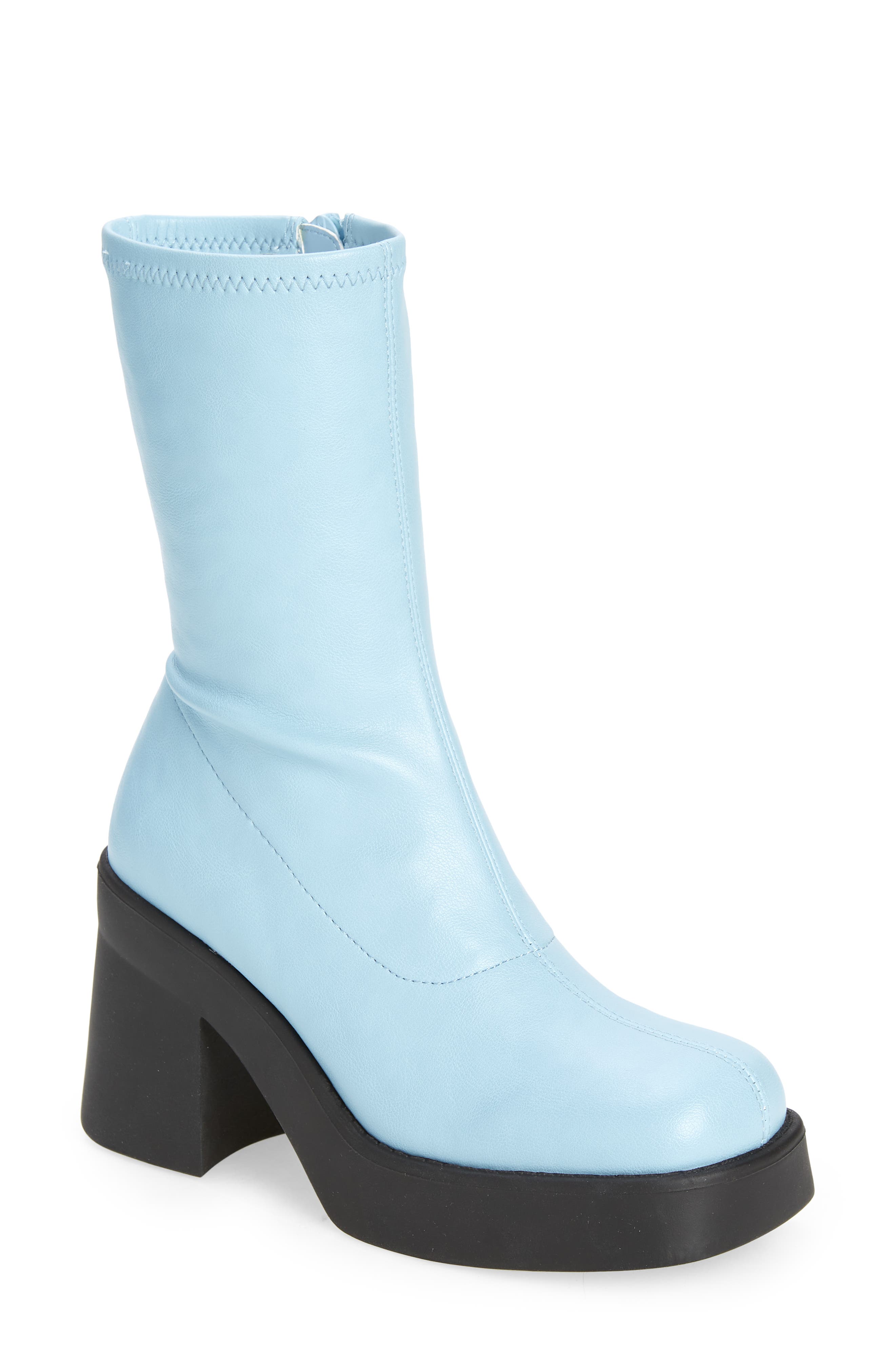 women's short blue boots