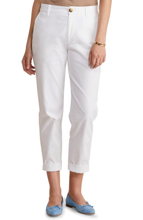 Stretch Cotton Chinos in White Cap