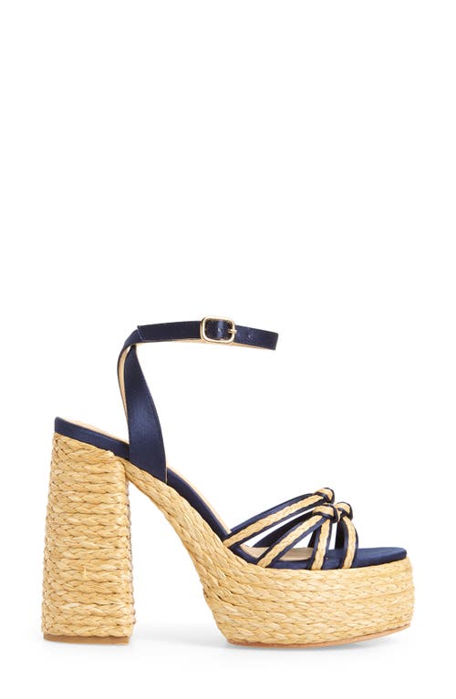 Shop Paloma Barceló Paloma Barcelo Melha Ankle Strap Platform Sandal In Indigo