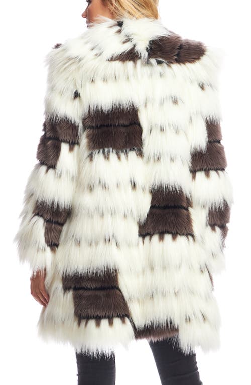 Donna Salyers Fabulous-furs Donna Salyers Fabulous Furs Alter Ego Faux Fur Coat In White Multi