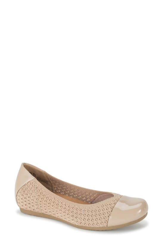 Baretraps Mia Cap Toe Flat In Sand