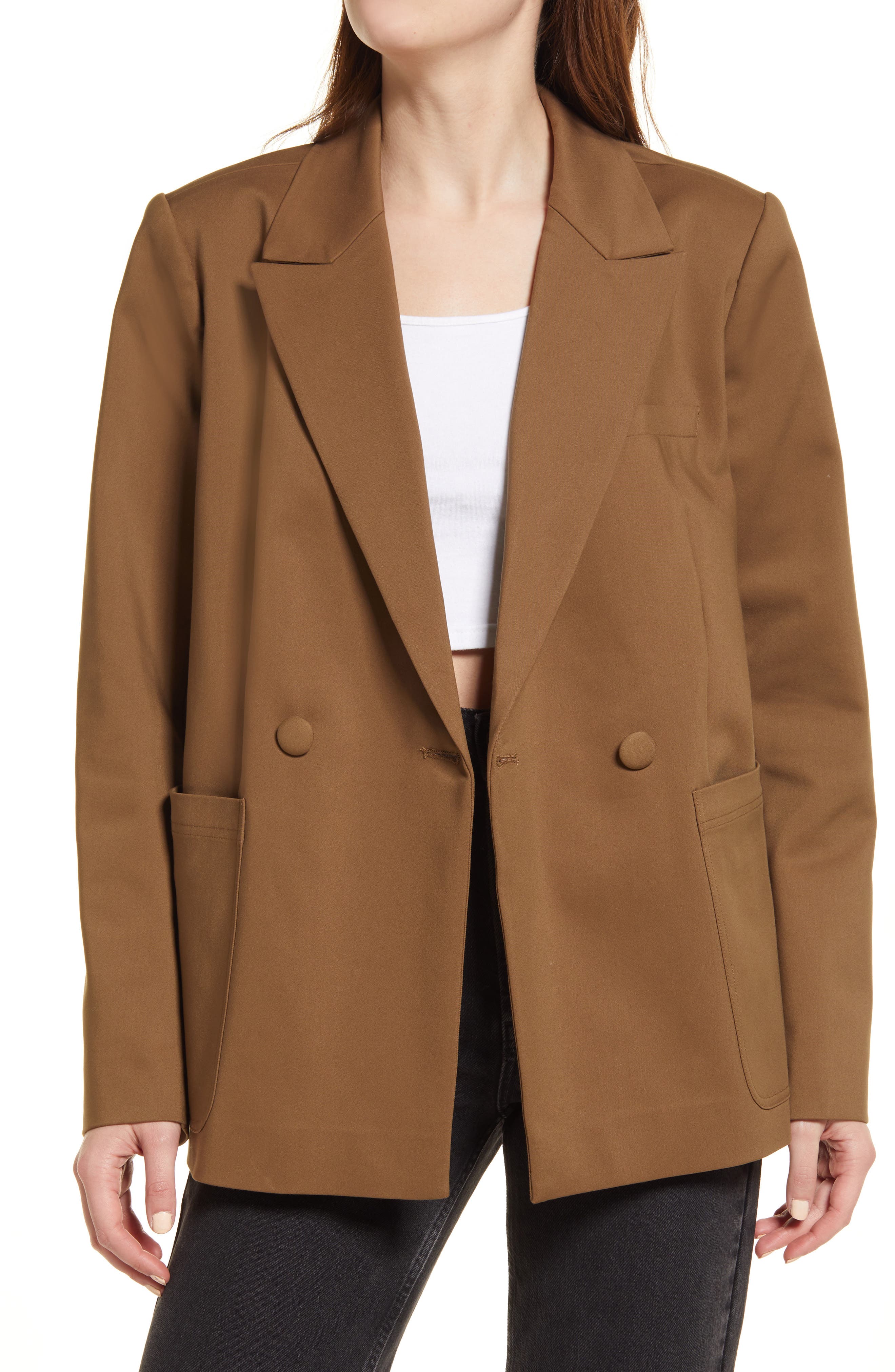 beige plus size blazer