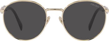 Prada 54mm round aviator sunglasses sales