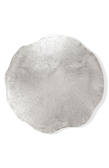 Tiramisu Modern Metallics Metallic Charger Plate In Silver