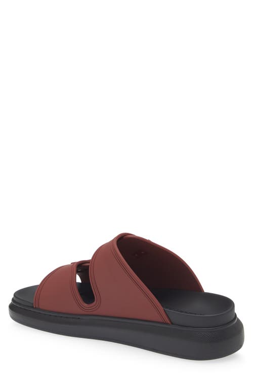 Shop Alexander Mcqueen Oversize Hybrid Slide Sandal In Burgundy/burgundy