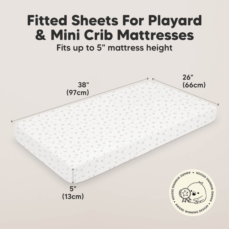 Keababies Soothe Fitted Mini Crib Sheet In Meadow