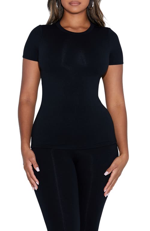 Stretch Jersey T-Shirt in Black