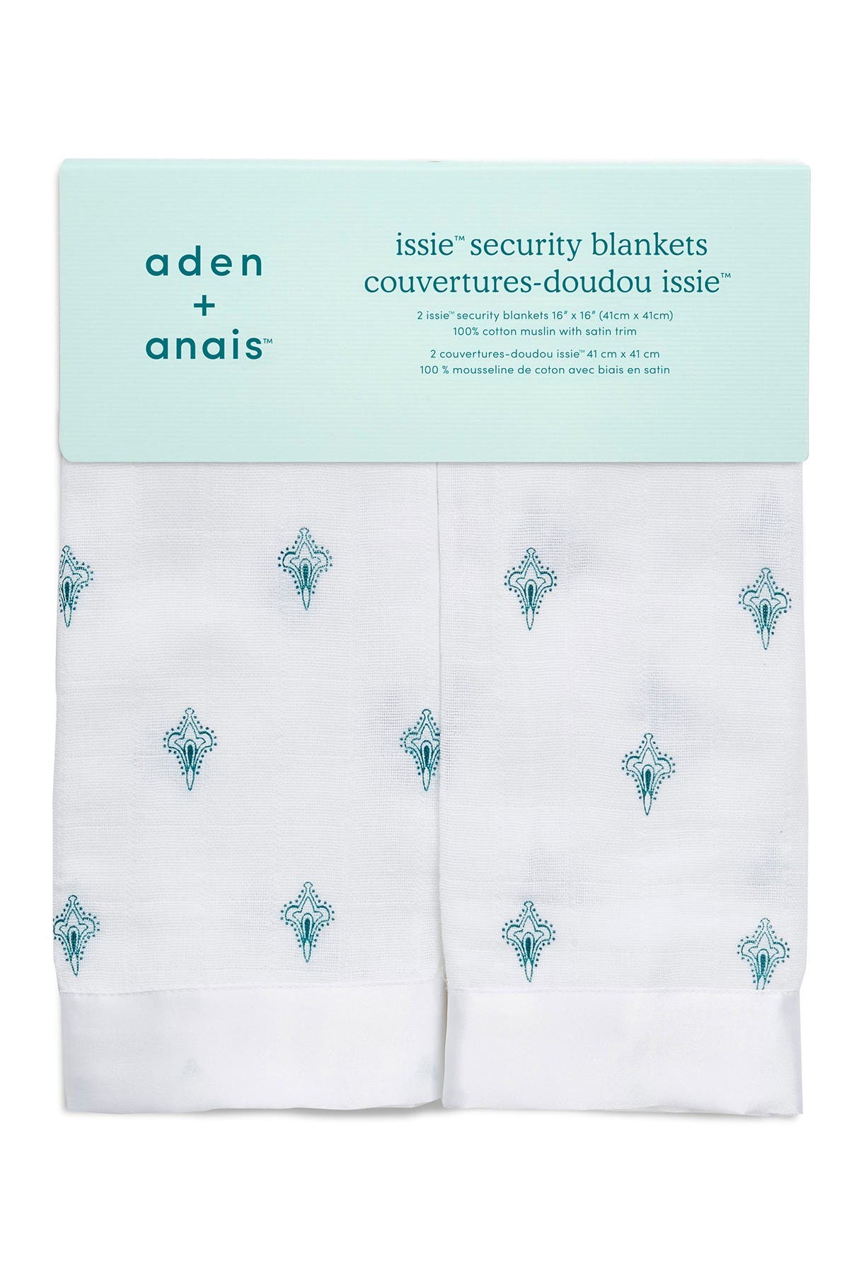 Aden Anais Paisley Teal Classic Muslin Security Blankets Pack Of 2 Nordstrom Rack