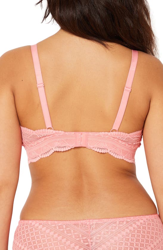 Shop Etam Idole Lace Triangle Bralette In Candy-pink