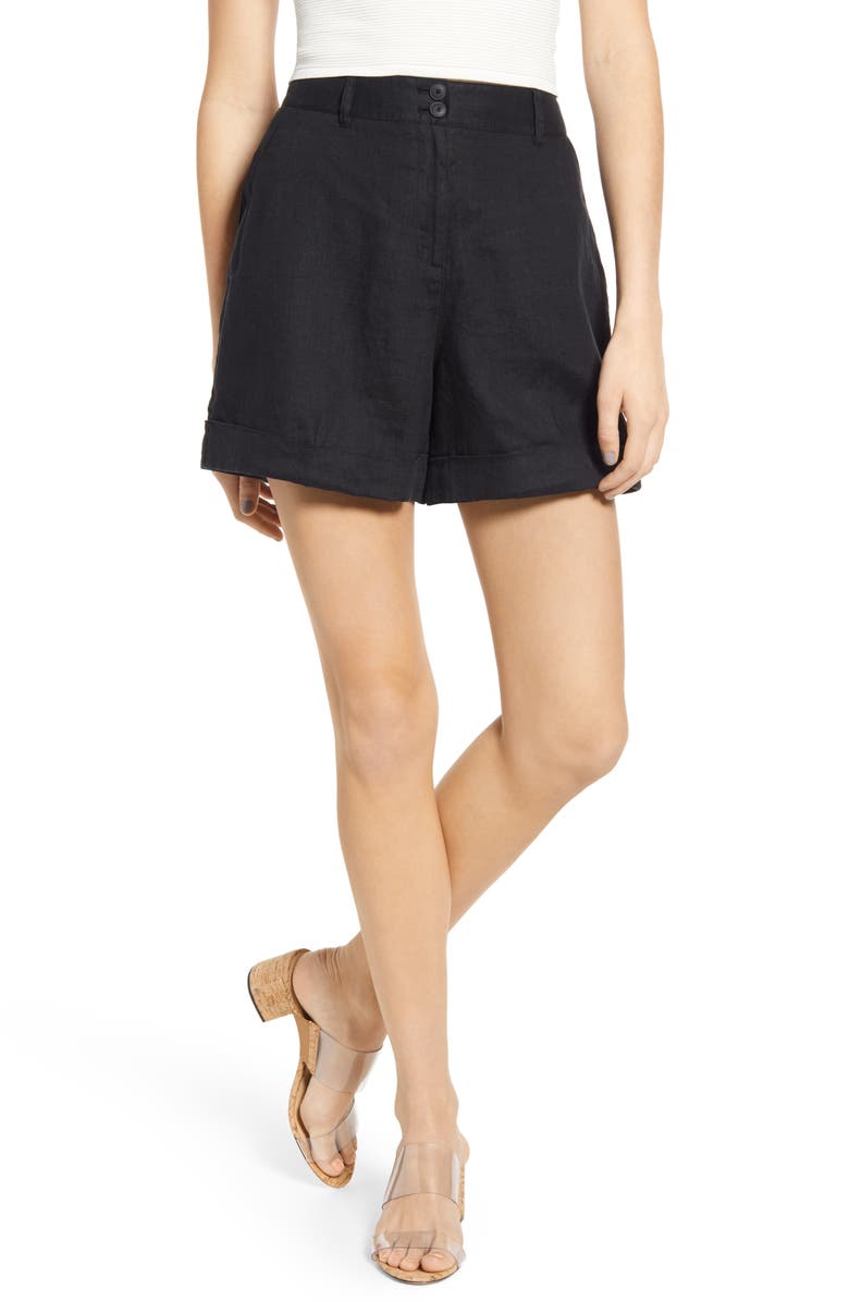 Chelsea28 Cuff Linen Shorts | Nordstrom