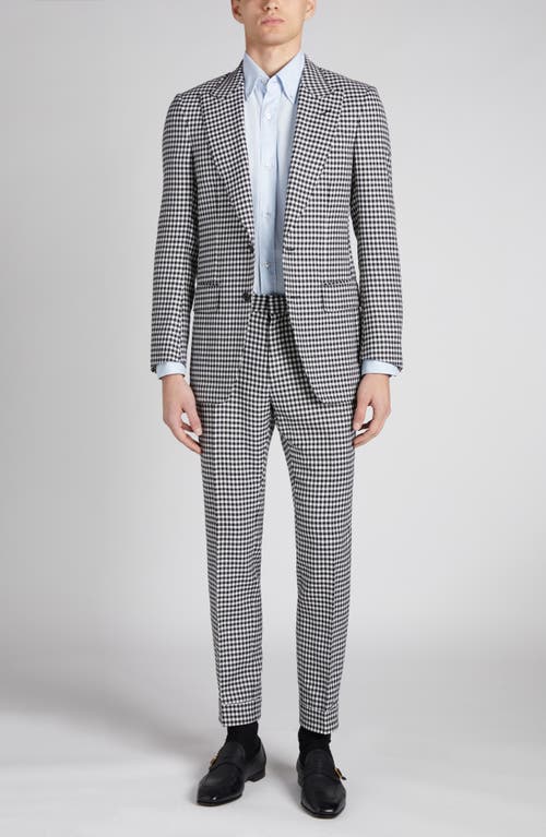 Tom Ford Atticus Tattersall Wool & Cashmere Suit In Zblaw Black/white