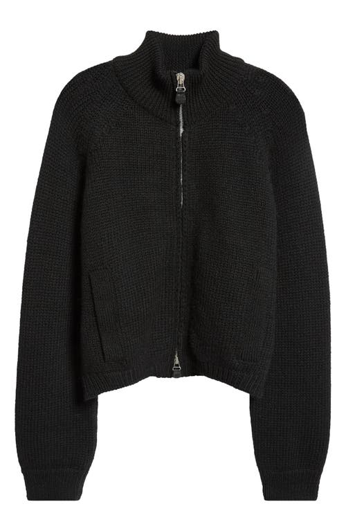 Shop Our Legacy Ultra Zip Cardigan In Jet Black Isels Wool